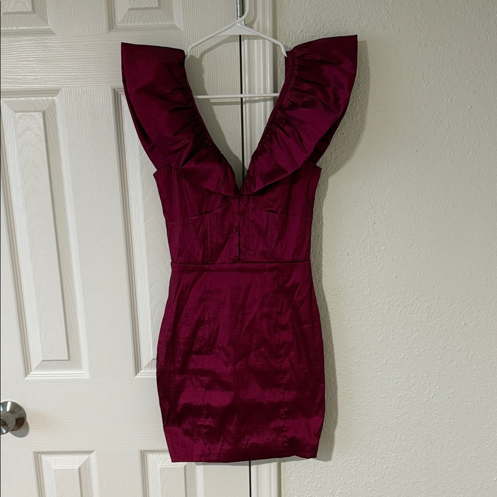 Fashion Nova Corset Mini Dress with Dramatic Sleeves